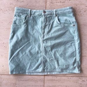 H&M Velvet High Waisted Skirt